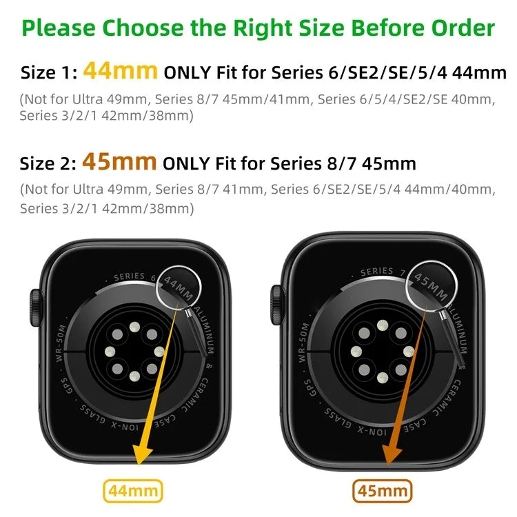 For Apple Watch Series 9 / 8 / 7 45mm Stainless Steel Replacement Strap with Integrated Watch Case