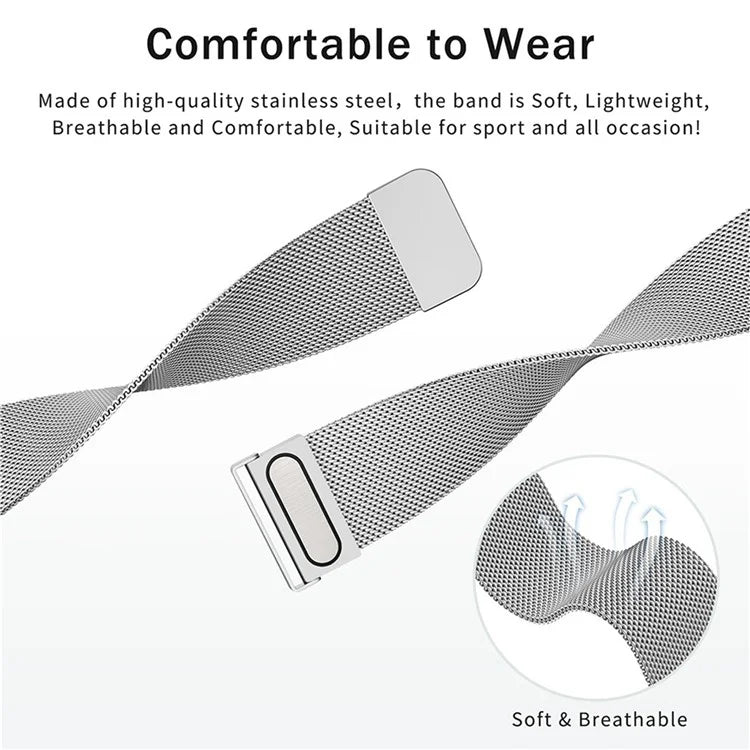 For Huawei Watch GT 4 41mm Garmin / Garmin Venu 3S 18mm Watch Band Stainless Steel Magnetic Strap