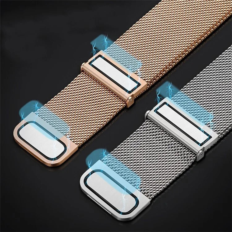 For Huawei Watch GT 4 41mm Garmin / Garmin Venu 3S 18mm Watch Band Stainless Steel Magnetic Strap