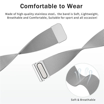 For Huawei Watch GT 4 41mm Garmin / Garmin Venu 3S 18mm Watch Band Stainless Steel Magnetic Strap