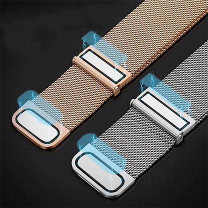 For Huawei Watch GT 4 41mm Garmin / Garmin Venu 3S 18mm Watch Band Stainless Steel Magnetic Strap