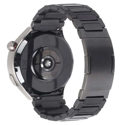 For Huawei Watch GT 4 46mm / Watch 4 / Watch 4 Pro 22mm Stainless Steel Band Folding Buckle Watch Strap