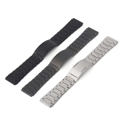 For Huawei Watch GT 4 46mm / Watch 4 / Watch 4 Pro 22mm Stainless Steel Band Folding Buckle Watch Strap