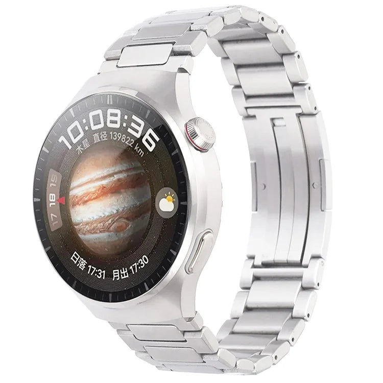 For Huawei Watch GT 4 46mm / Watch 4 / Watch 4 Pro 22mm Stainless Steel Band Folding Buckle Watch Strap