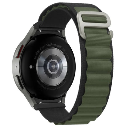 KALEBOL KLB-GSNL-001 For Samsung Galaxy Watch6 / Watch6 Classic / Watch 5 Nylon Watch Strap Adjustable Band+Green