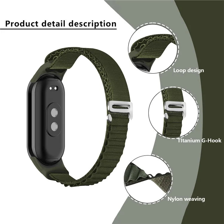 KALEBOL KLB-GSNL-001 For Xiaomi Smart Band 8 Watch Strap Alpine Wrist Band with Watch Case