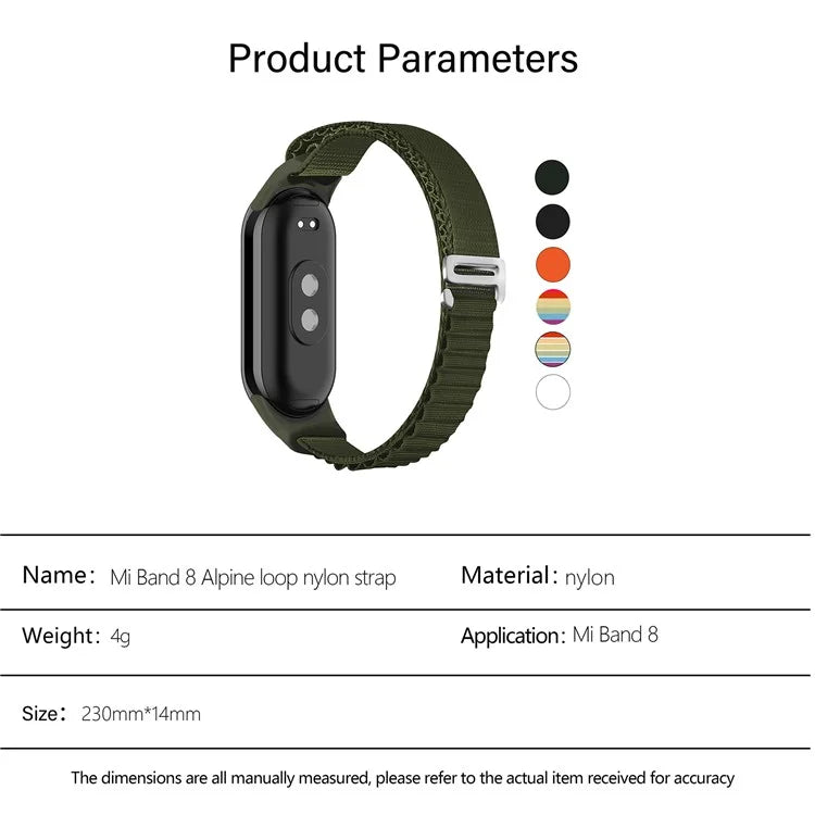 KALEBOL KLB-GSNL-001 For Xiaomi Smart Band 8 Watch Strap Alpine Wrist Band with Watch Case
