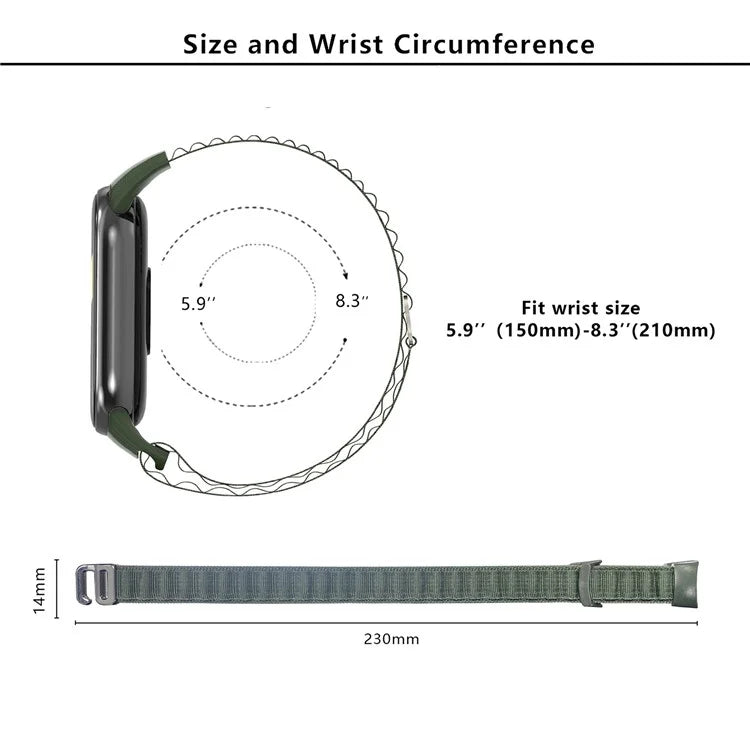 KALEBOL KLB-GSNL-001 For Xiaomi Smart Band 8 Watch Strap Alpine Wrist Band with Watch Case