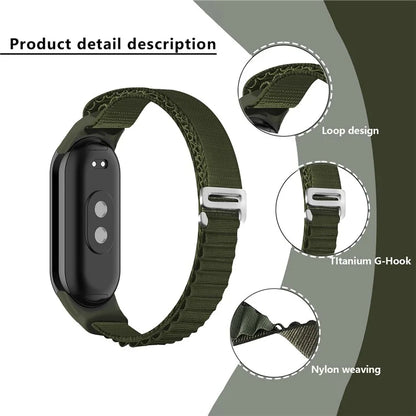 KALEBOL KLB-GSNL-001 For Xiaomi Smart Band 8 Watch Strap Alpine Wrist Band with Watch Case