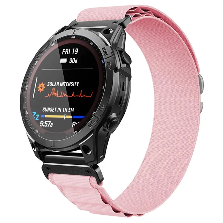 KALEBOL KLB-GSNL-001 for Garmin Fenix 7X / 7X Pro Watch Band Loop Nylon 26mm Sport Strap