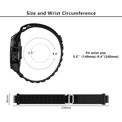 KALEBOL KLB-GSNL-001 for Garmin Fenix 7X / 7X Pro Watch Band Loop Nylon 26mm Sport Strap