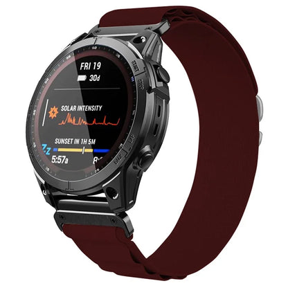 KALEBOL KLB-GSNL-001 for Garmin Fenix 7X / 7X Pro Watch Band Loop Nylon 26mm Sport Strap