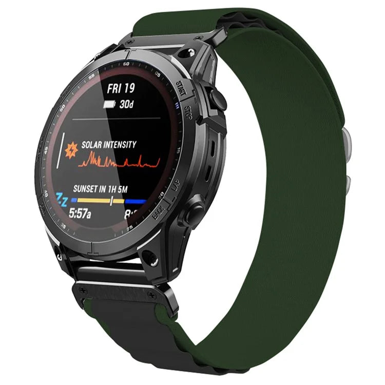 KALEBOL KLB-GSNL-001 for Garmin Fenix 7X / 7X Pro Watch Band Loop Nylon 26mm Sport Strap
