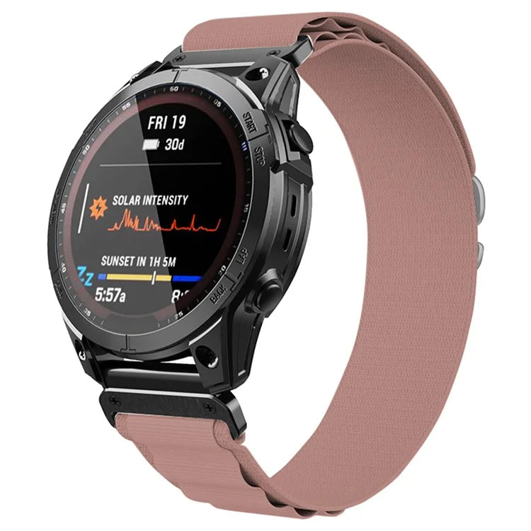 KALEBOL KLB-GSNL-001 for Garmin Fenix 7X / 7X Pro Watch Band Loop Nylon 26mm Sport Strap