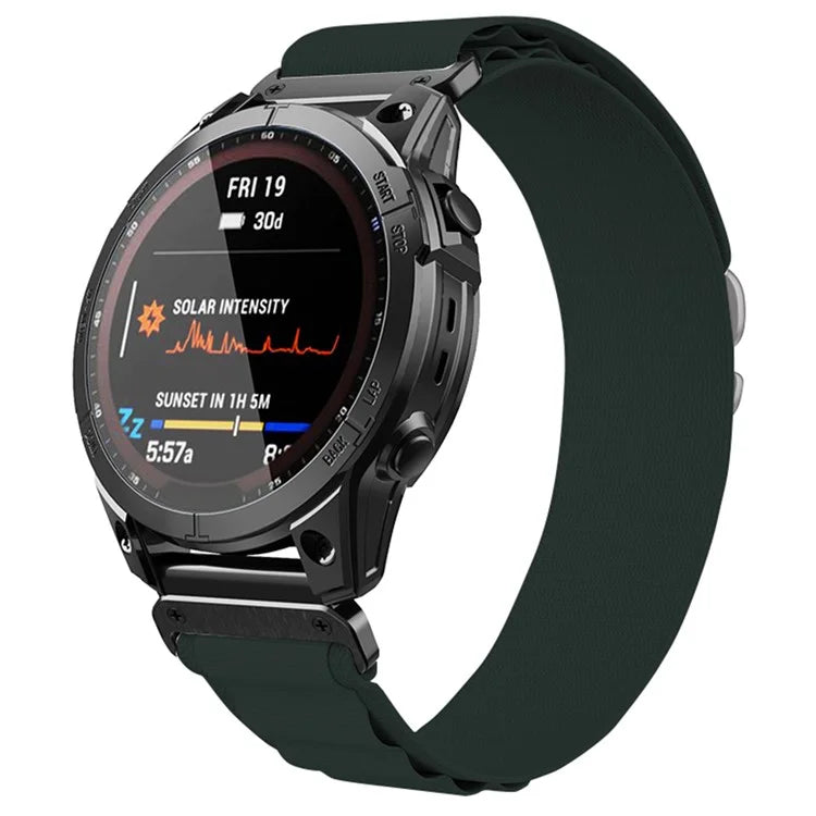 KALEBOL KLB-GSNL-001 for Garmin Fenix 7X / 7X Pro Watch Band Loop Nylon 26mm Sport Strap