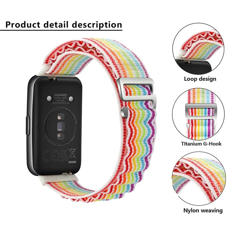 KALEBOL KLB-GSNL-001 for Huawei Band 7 Wrist Band Adjustable Nylon Breathable Straps
