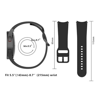 KALEBOL For Samsung Galaxy Watch4 / Watch 5 / Watch6 Silicone Watch Bands Waterproof Soft Strap
