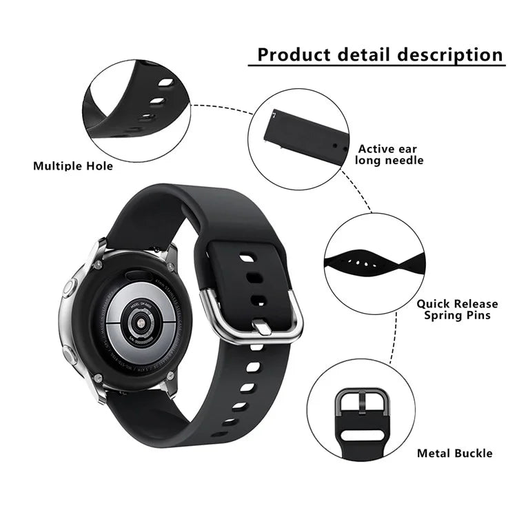 KALEBOL KLB-SXKGJ-001 18mm Universal Smartwatch Strap Silicone Replacement Wrist Band
