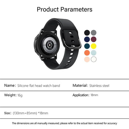 KALEBOL KLB-SXKGJ-001 18mm Universal Smartwatch Strap Silicone Replacement Wrist Band