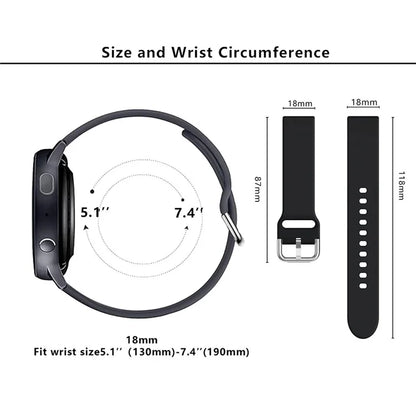 KALEBOL KLB-SXKGJ-001 18mm Universal Smartwatch Strap Silicone Replacement Wrist Band