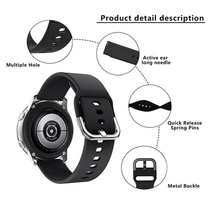 KALEBOL KLB-SXKGJ-001 20mm Adjustable Watch Strap Replacement Silicone Wrist Band