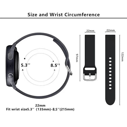 KALEBOL KLB-SXKGJ-001 22mm Universal Smartwatch Strap Solid Color Silicone Wrist Bandish Green