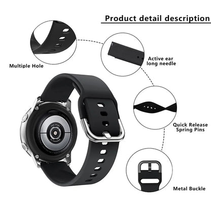 KALEBOL KLB-SXKGJ-001 22mm Universal Smartwatch Strap Solid Color Silicone Wrist Band