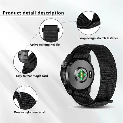 KALEBOL KLB-NLHH-001 For Samsung Galaxy Watch6 / Watch6 Classic Watch Strap 20mm Nylon Loop Band