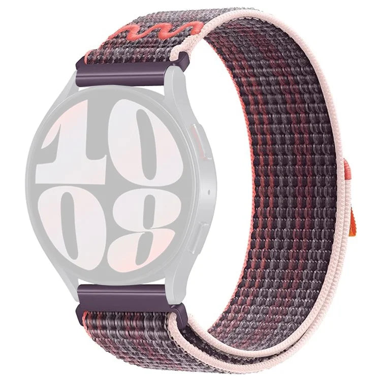 KALEBOL KLB-NLHH-002 For Samsung Galaxy Watch6 / Watch6 Classic 20mm Watch Band Nylon Loop Strap