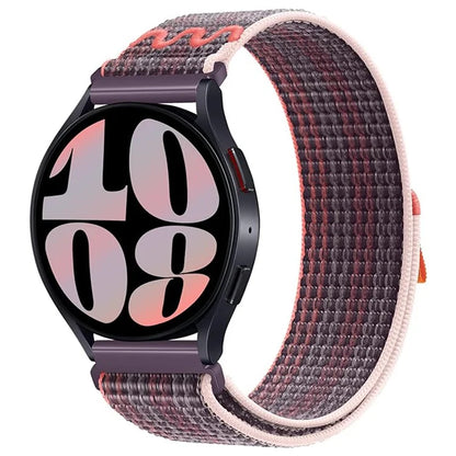 KALEBOL KLB-NLHH-002 For Samsung Galaxy Watch6 / Watch6 Classic 20mm Watch Band Nylon Loop Strap