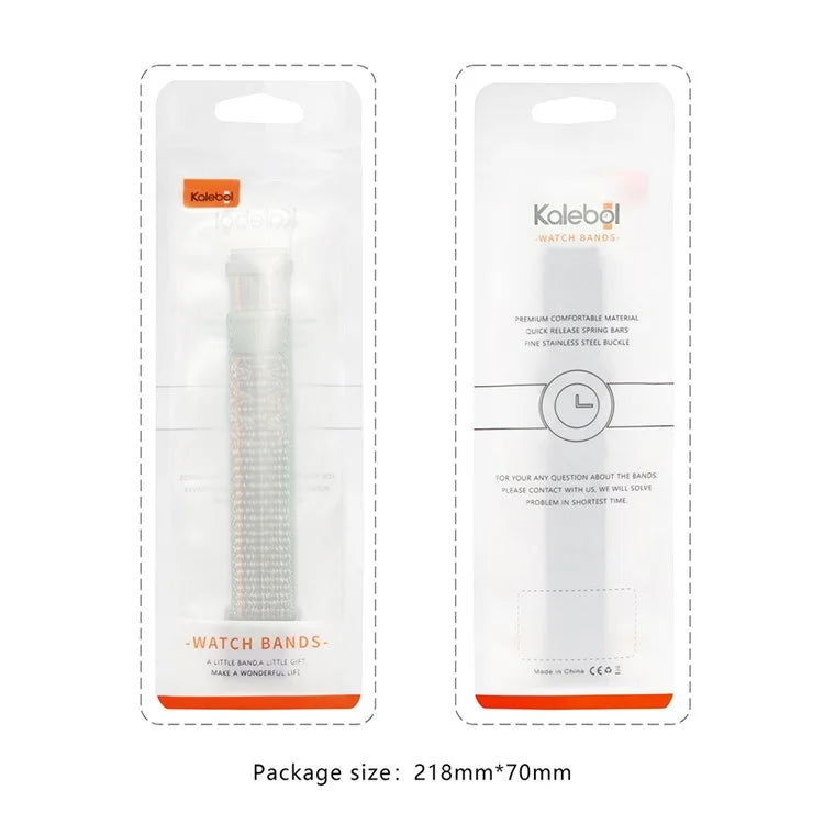 KALEBOL KLB-NLHH-002 For Samsung Galaxy Watch6 / Watch6 Classic 20mm Watch Band Nylon Loop Strap