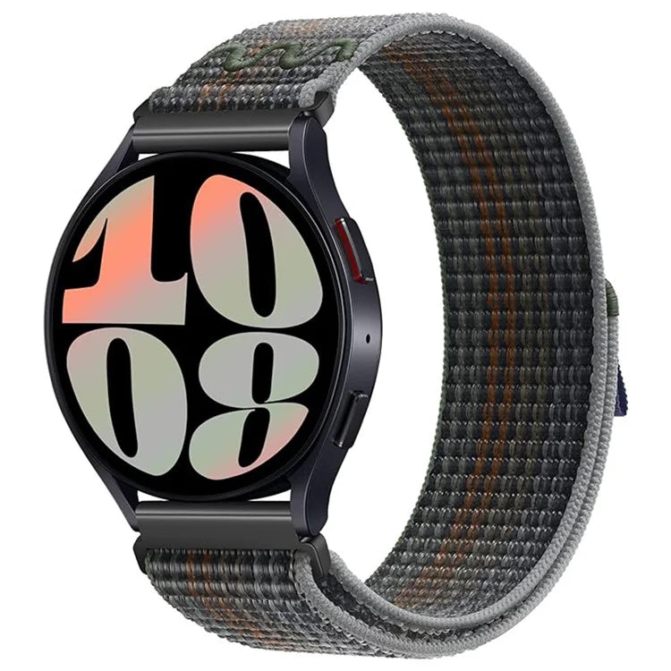 KALEBOL KLB-NLHH-002 For Samsung Galaxy Watch6 / Watch6 Classic 20mm Watch Band Nylon Loop Strap
