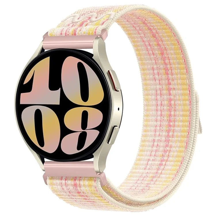 KALEBOL KLB-NLHH-002 For Samsung Galaxy Watch6 / Watch6 Classic 20mm Watch Band Nylon Loop Strap