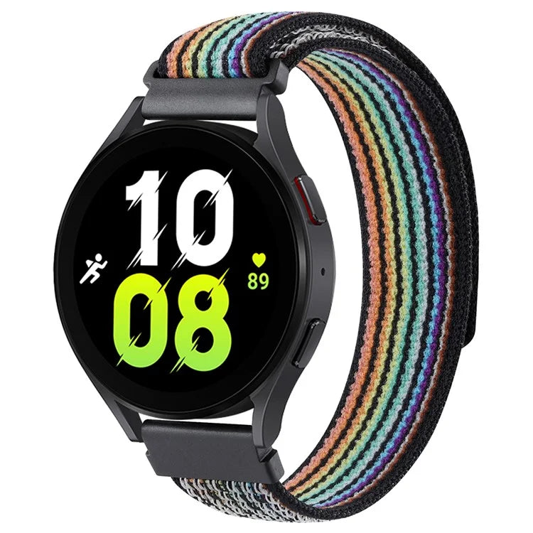 KALEBOL KLB-YJNLHH-001 For Samsung Galaxy Watch6 / Watch6 Classic Nylon Straps 20mm Watch Band Loop Fastener