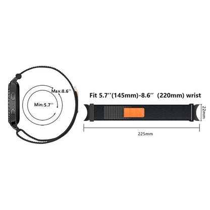 KALEBOL KLB-YJNLHH-001 for Samsung Galaxy Watch4 / Watch 5 / Watch6 Nylon Band Loop Wristband