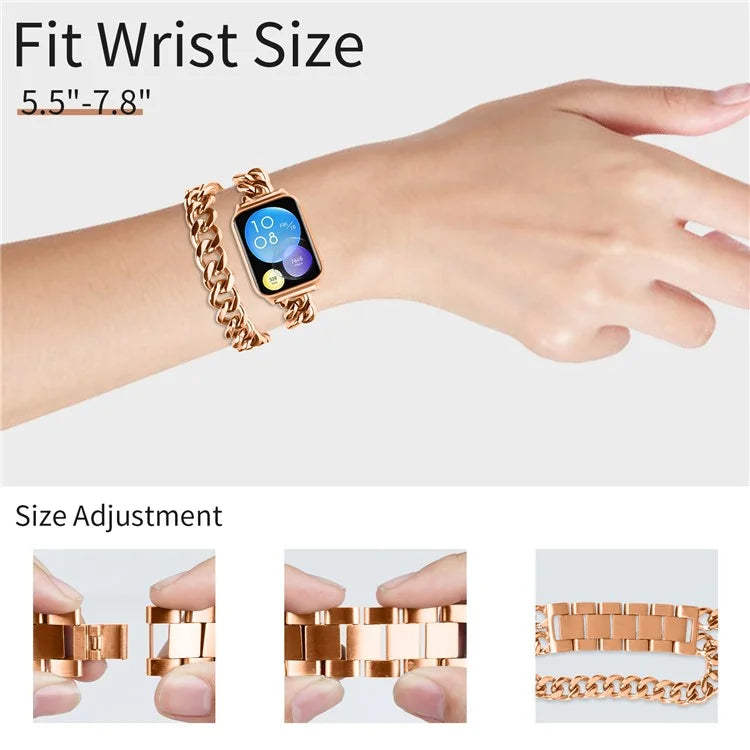 For Xiaomi Redmi Watch 4 Double-Circle Band Stainless Steel Watch Strap