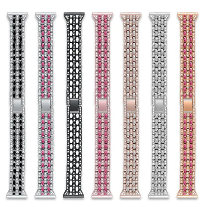 For Xiaomi Redmi Watch 4 Zinc Alloy Watch Band Rhinestones Decor Women Replacement Strap