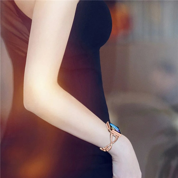 Zinc Alloy Watch Strap for Xiaomi Redmi Watch 4 Bling Rhinestone Decor Bracelet