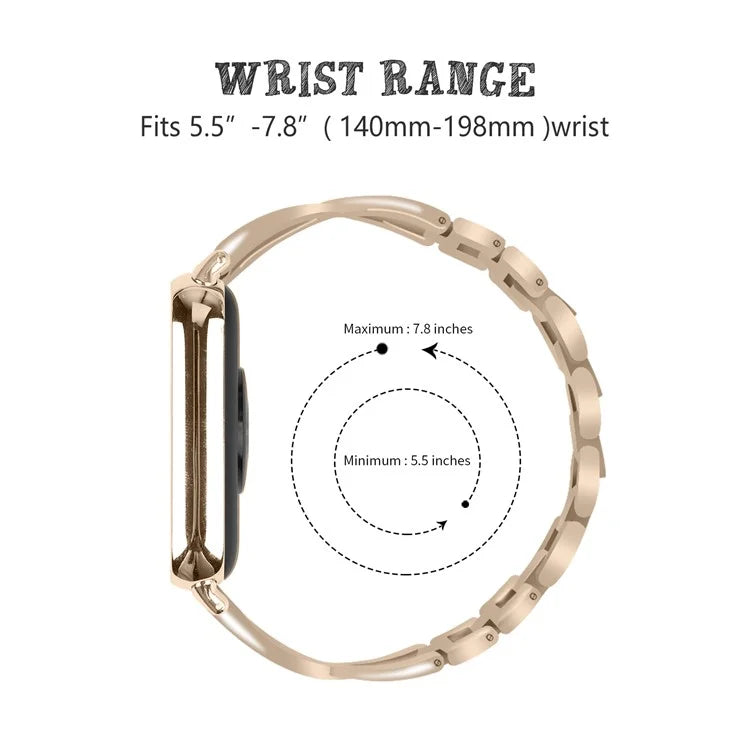 Zinc Alloy Watch Strap for Xiaomi Redmi Watch 4 Bling Rhinestone Decor Bracelet