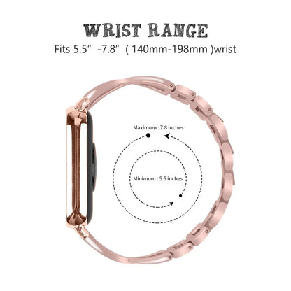 Zinc Alloy Watch Strap for Xiaomi Redmi Watch 4 Bling Rhinestone Decor Bracelet