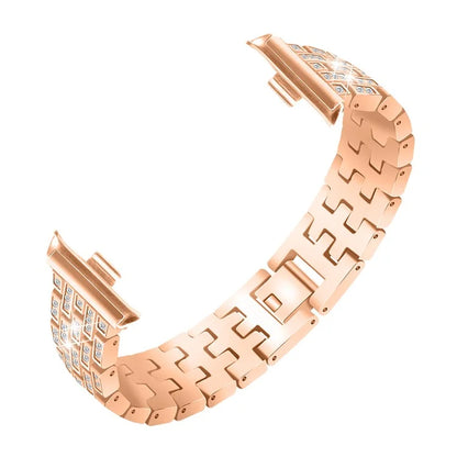 For Xiaomi Redmi Watch 4 Metal Women Watch Band 5 Rows Rhinestone Replacement Strap