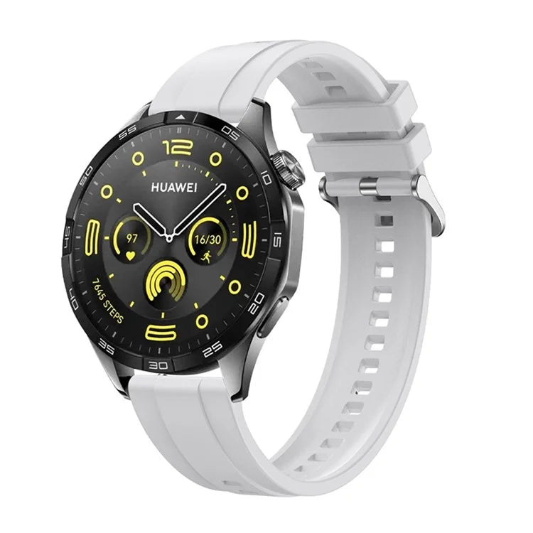 For Huawei Watch GT 4 41mm / Garmin Venu 3S 18mm Watch Strap Silicone Band Replacement