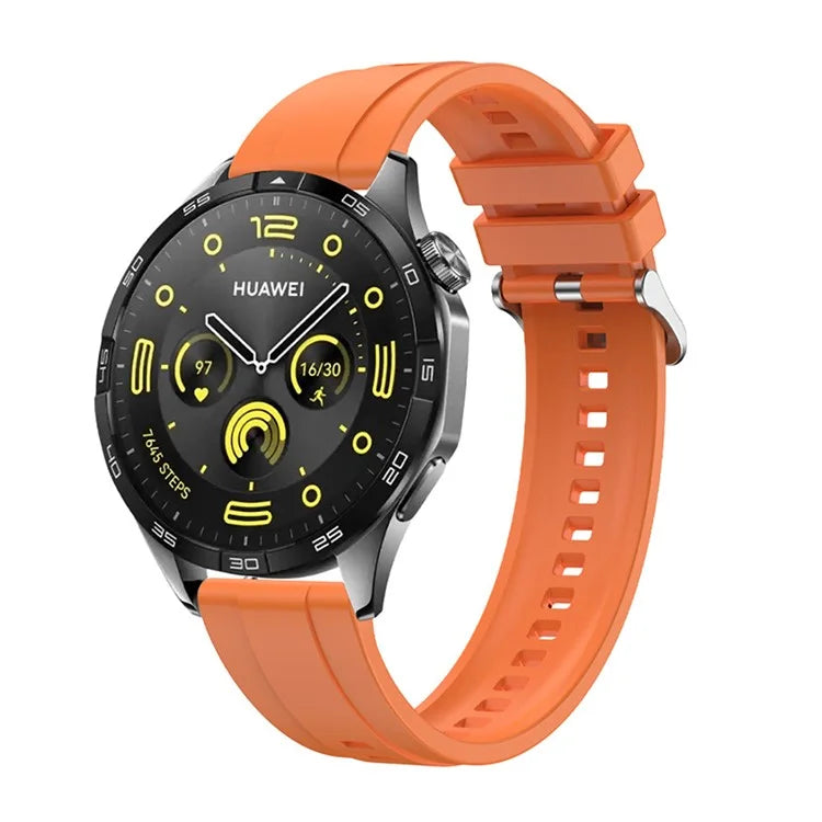 For Huawei Watch GT 4 41mm / Garmin Venu 3S 18mm Watch Strap Silicone Band Replacement