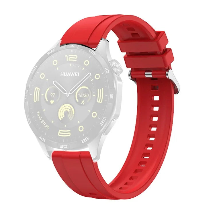 For Huawei Watch GT 4 41mm / Garmin Venu 3S 18mm Watch Strap Silicone Band Replacement