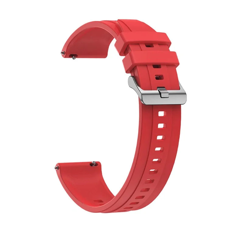 For Huawei Watch GT 4 41mm / Garmin Venu 3S 18mm Watch Strap Silicone Band Replacement