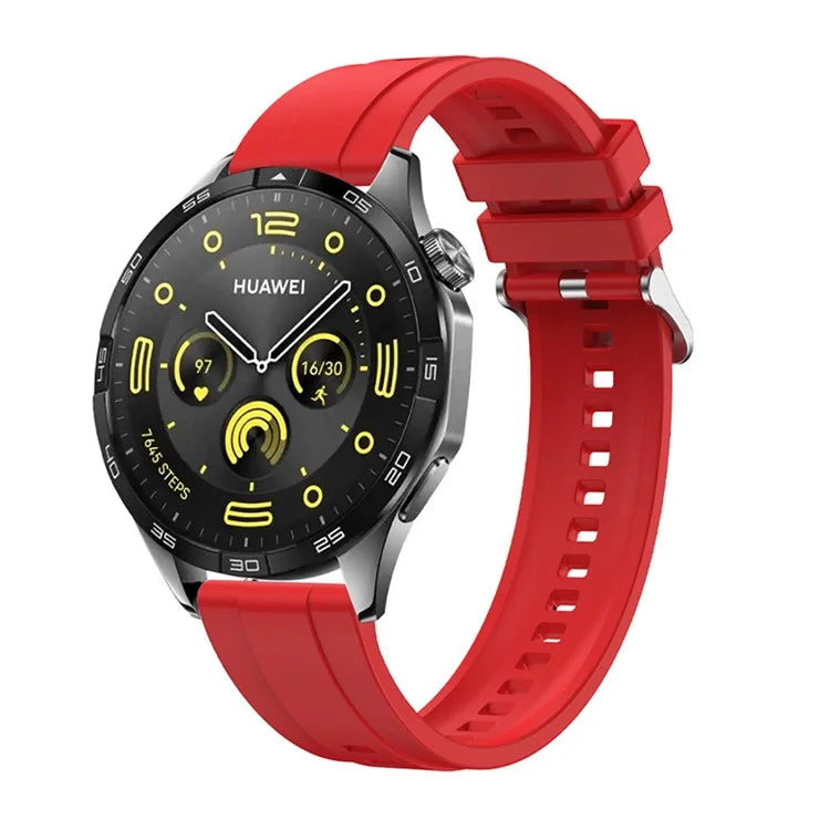 For Huawei Watch GT 4 41mm / Garmin Venu 3S 18mm Watch Strap Silicone Band Replacement