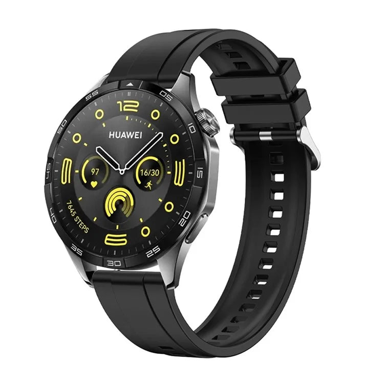 For Huawei Watch GT 4 41mm / Garmin Venu 3S 18mm Watch Strap Silicone Band Replacement