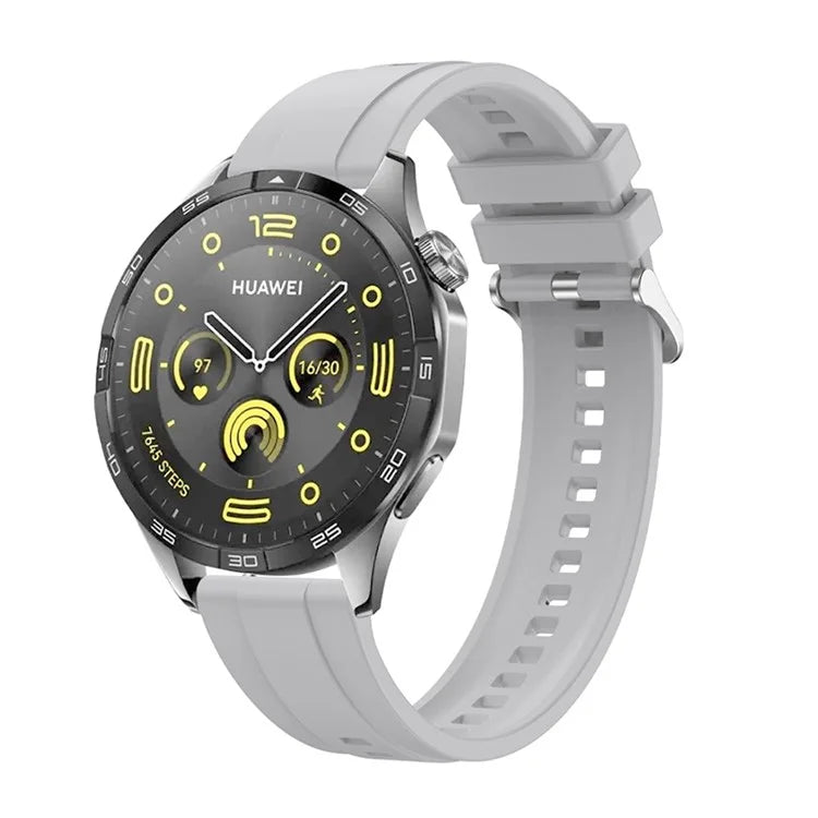 For Huawei Watch GT 4 41mm / Garmin Venu 3S 18mm Watch Strap Silicone Band Replacement