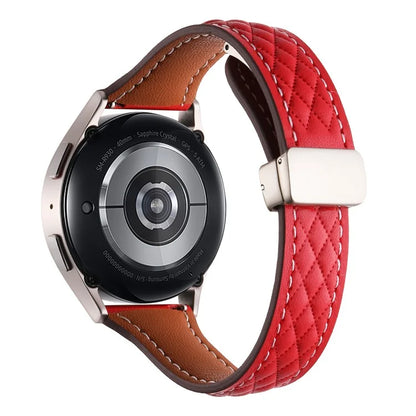 For Samsung Galaxy Watch6 Classic / Watch6 Watch Strap 20mm Folding Buckle Genuine Cow Leather Band