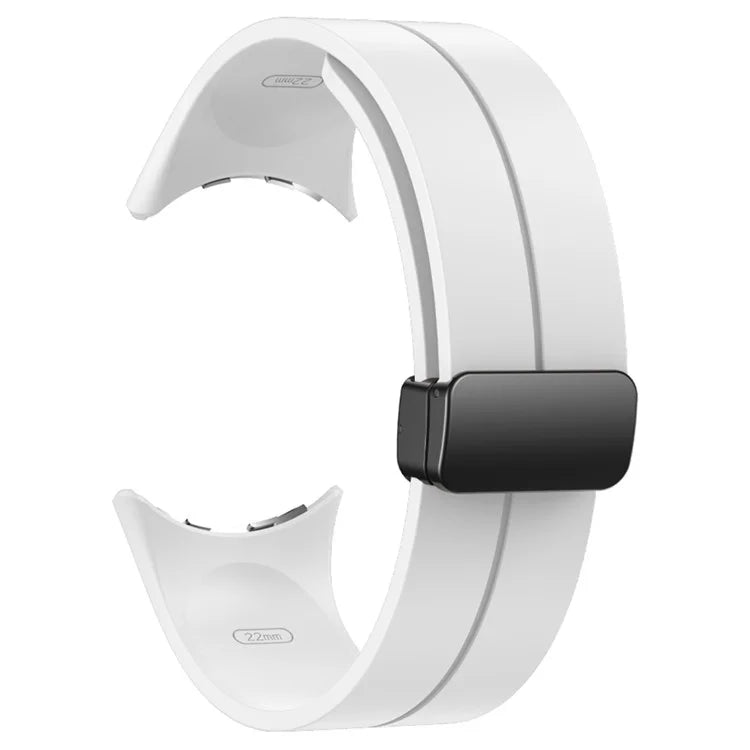 For Google Pixel Watch 2 / Pixel Watch Silicone Band Watch Strap with Magnetic Folding Buckle
